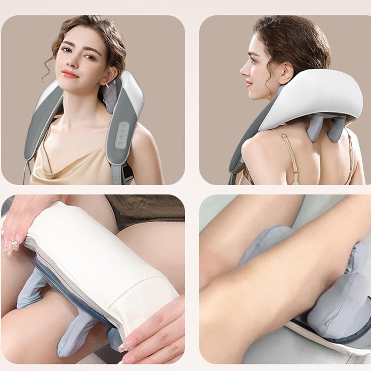 Masajeador para cuello, hombros y espalda con calor terapéutico